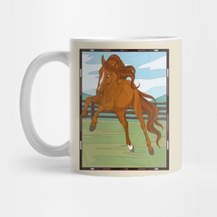 Black Beauty Stained Glass Art T-Shirt (Ginger) Mug